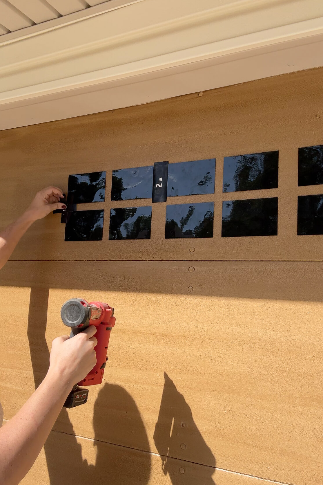 Adding faux windows to my garage door.